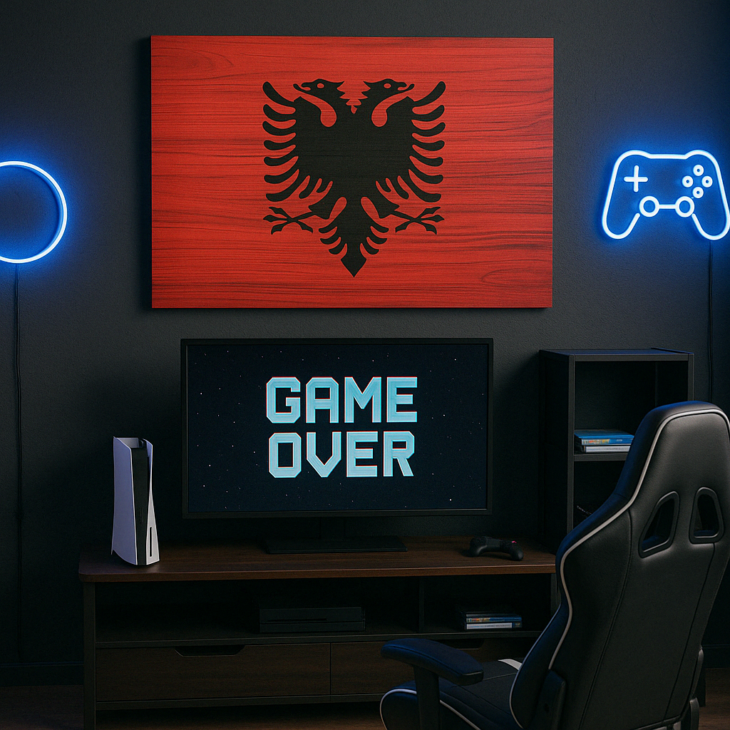 Wood Pallet Albanian Eagle Flag Final sale 100% profits for Gaza