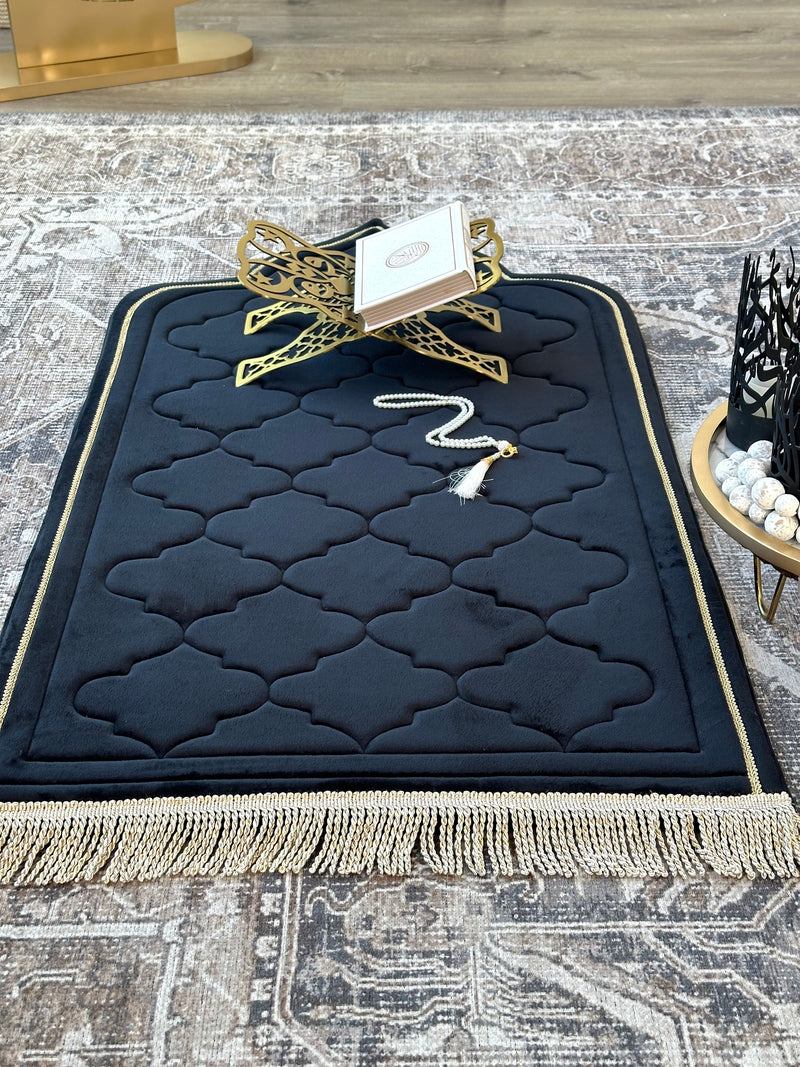 Luxury Padded Morrocon Design Prayer Mat with Carrying Case