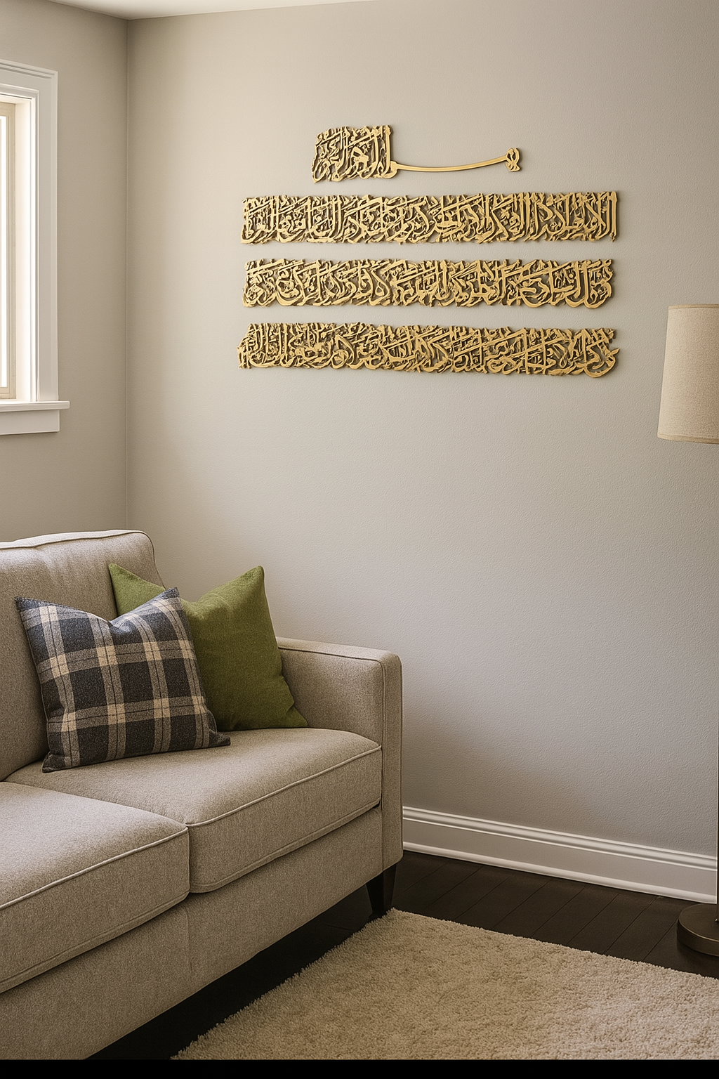 Ayat Al Kursi Tuluth Modern Islamic Arabic Calligraphy Art