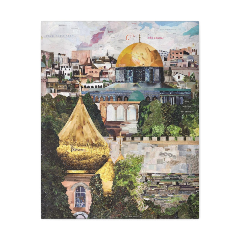 Peace in Jerusalem, Quality Canvas Wall Art Print, Ready to Hang Wall Art Home Decor