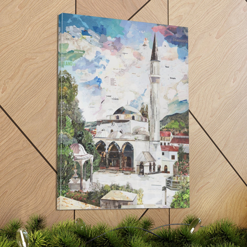 Begova Masjid, Sarajevo, Bosnia, Quality Canvas Wall Art Print, Ready to Hang Wall Art Home Decor