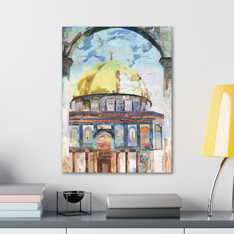 Golden Dome of the Rock, Quality Canvas Wall Art Print, Ready to Hang Wall Art Home Decor