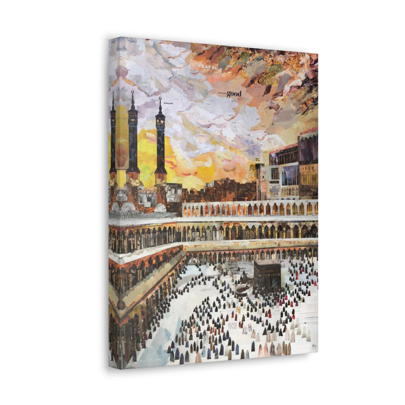 Sunset in Makkah, Quality Canvas Wall Art Print, Ready to Hang Wall Art Home Decor