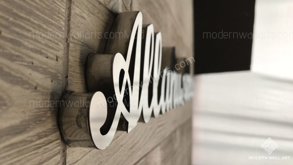 Allah ho Akbar ENGLISH 3D table decor. Modern islamic art sculpture . - Modern Wall Art