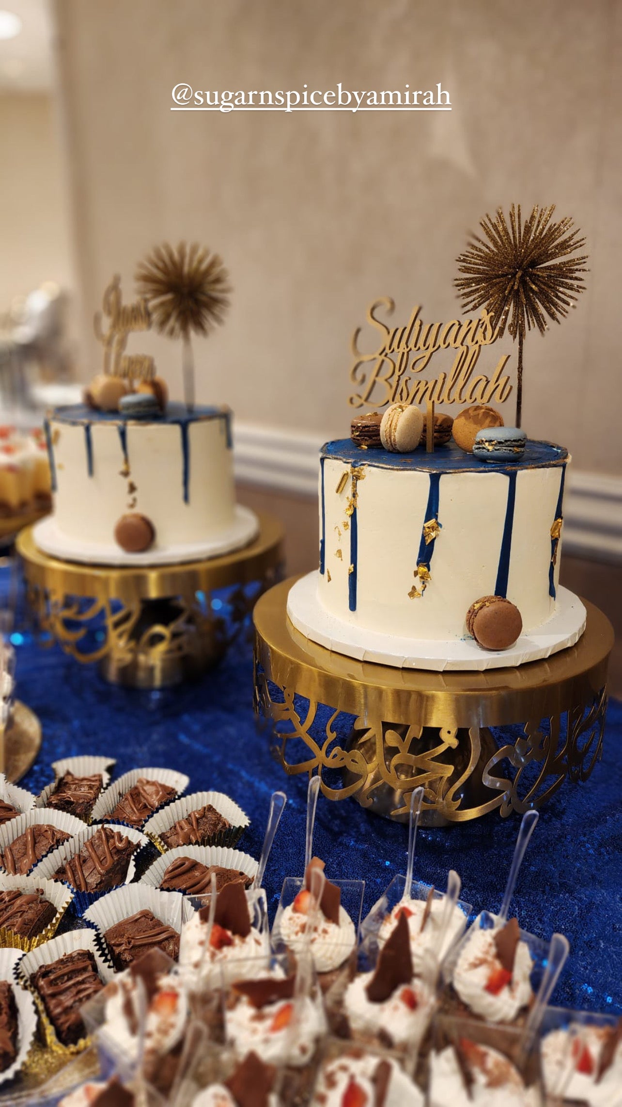 Stainless Steel Calligraphy Cake Stand (with little imperfections.
