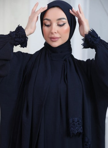 Elegant One-Piece Abaya and Prayer Dress Crepe Solid Color | Lightweight and Comfortable | Hijab Abaya Suit