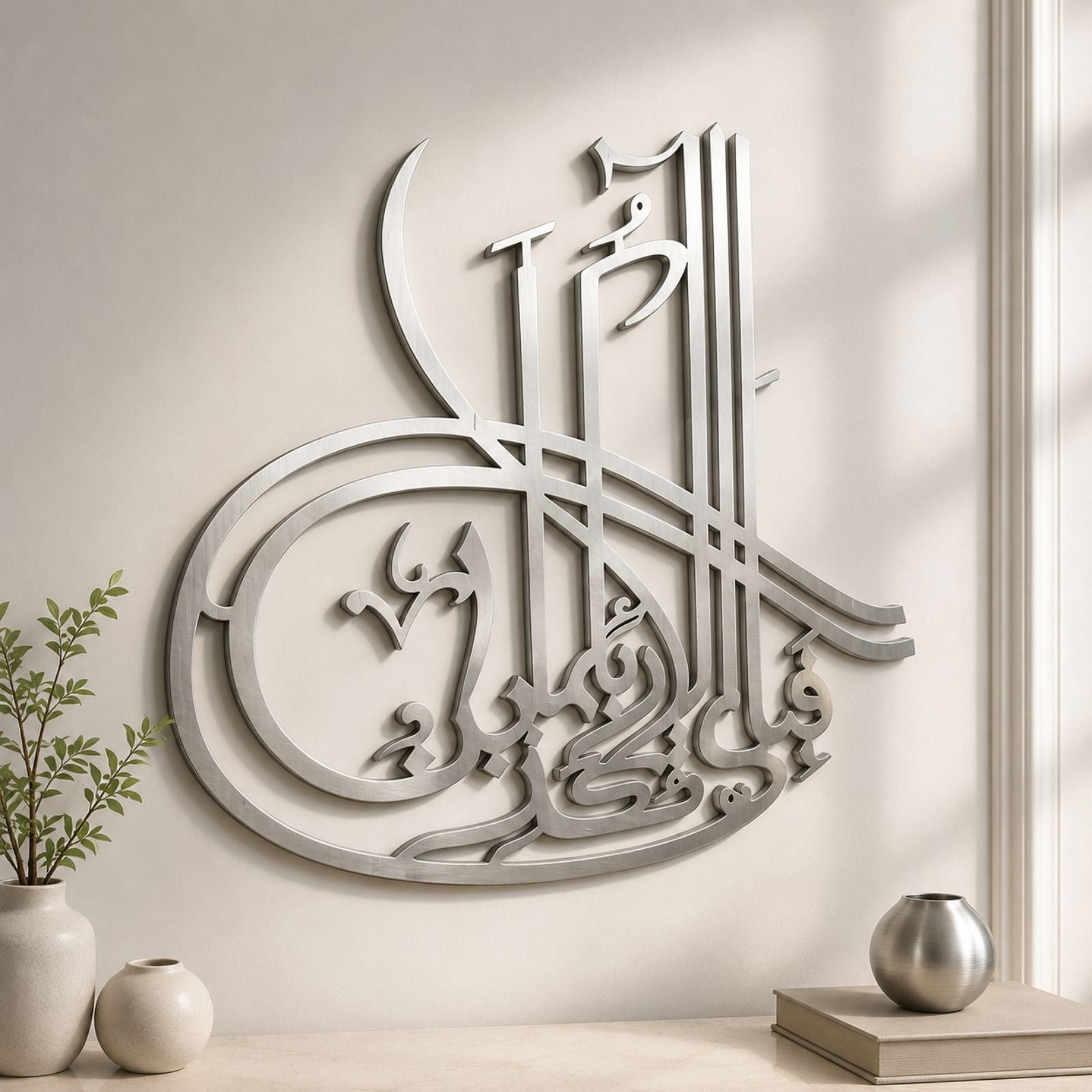 Fabi Ayyi Alai Rabbikuma Tukaziban Wooden Art