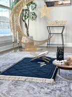 Luxury Padded Anti Slip Moroccan (Adult) Prayer Mat – Soft Islamic Rug with Carrying Case
