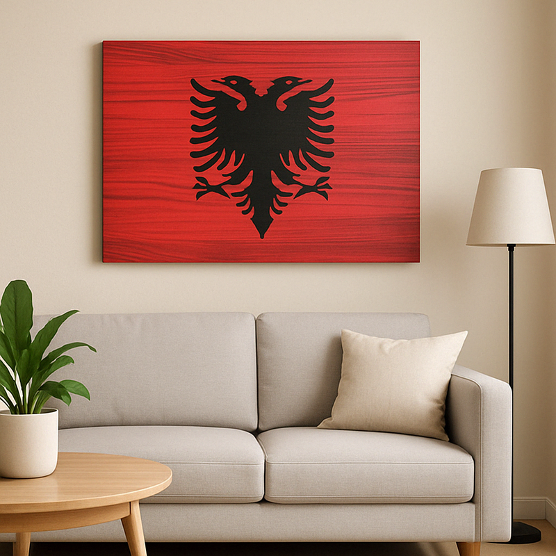 Wood Pallet Albanian Eagle Flag Final sale 100% profits for Gaza