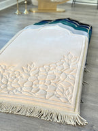 Luxury Padded Prayer Mat / Islamic Prayer Rug with Tote Bag – Non-Slip Floral Design