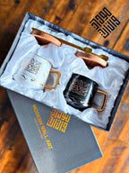 Verily with Hardship Comes Ease ( إِنَّ مَعَ الْعُسْرِ يُسْرًا) Mugs Set of 2 With Coaster & Gift Box.