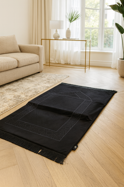 Rukuh Relief Memory Foam Prayer Mat – Extra Large Islamic Rug for