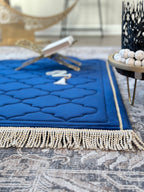 Luxury Padded Anti Slip Moroccan (Adult) Prayer Mat – Soft Islamic Rug with Carrying Case
