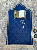 Luxury Padded Anti Slip Moroccan (Adult) Prayer Mat – Soft Islamic Rug with Carrying Case