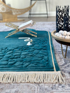 Luxury Padded Prayer Mat / Islamic Prayer Rug with Tote Bag – Non-Slip Floral Design