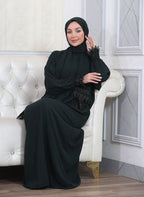 Elegant One-Piece Abaya and Prayer Dress Crepe Solid Color | Lightweight and Comfortable | Hijab Abaya Suit
