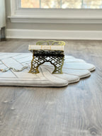 Large Seashell Design Luxury Prayer Mat – Soft Padded Islamic Rug with Tote Bag (Anti-Slip)