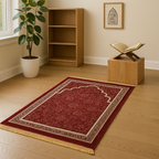 Turkish Hand-Woven Prayer Mat Rug – Large Salah Namaz Islamic Muslim Carpet 50x31”