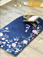 Floral Velvet Prayer Mat – Soft Anti-Slip Islamic Rug with Carrying Case