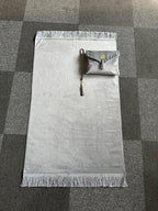 Travel Prayer Mat with Prayer Beads and pouch.