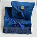 Travel Prayer Mat with Prayer Beads and pouch.