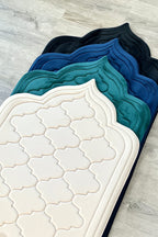 Luxury Padded Anti Slip Moroccan (Adult) Prayer Mat – Soft Islamic Rug with Carrying Case