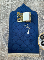 Luxury Padded Anti Slip Moroccan (Adult) Prayer Mat – Soft Islamic Rug with Carrying Case
