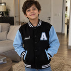 Custom Kids Varsity Jacket, Personalized Name & Number, Arabic/Urdu Text (Fully Customizable)
