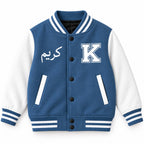 Custom Kids Varsity Jacket, Personalized Name & Number, Arabic/Urdu Text (Fully Customizable)