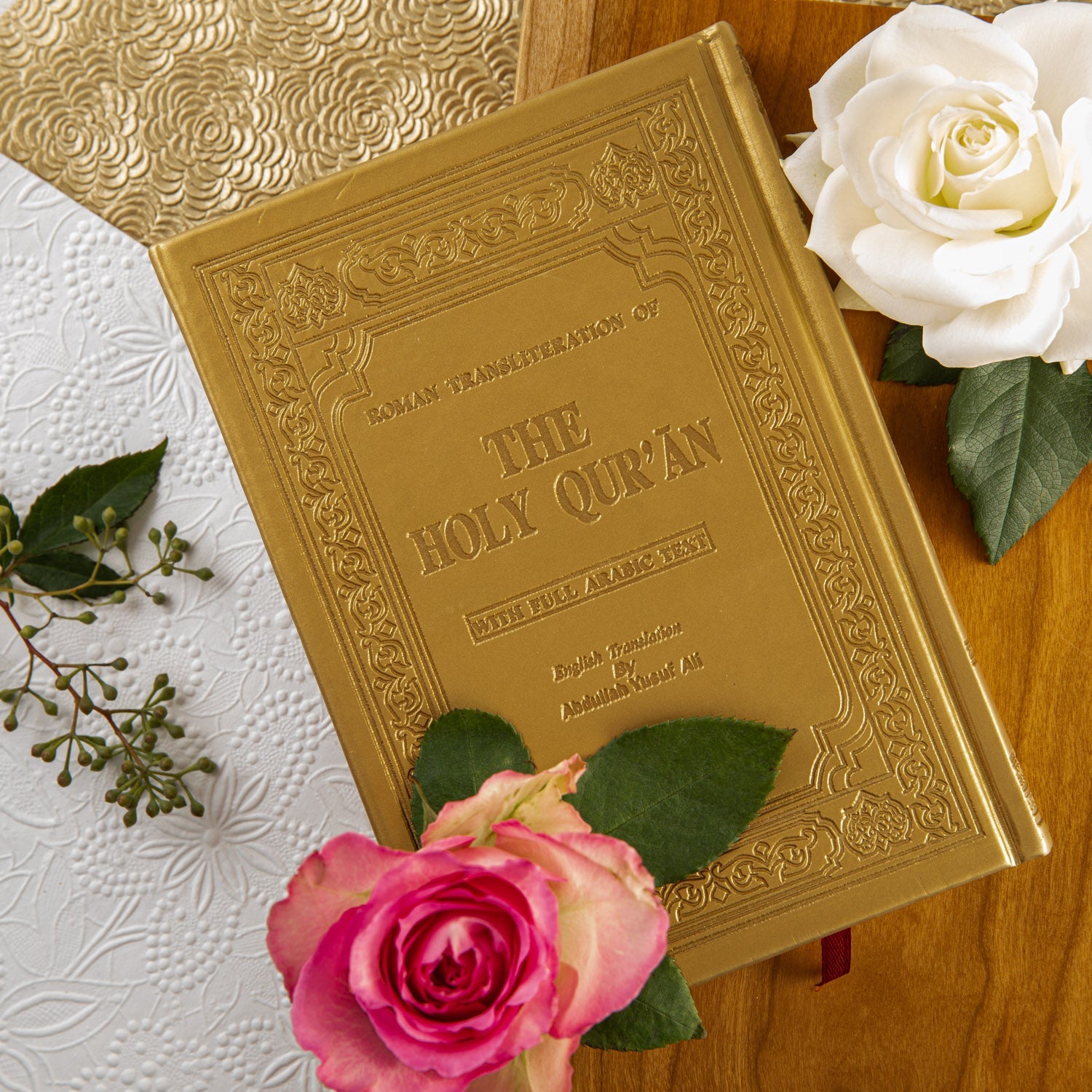 The Holy Quran w/English Transliteration & Translation in Colored pages|  Large size