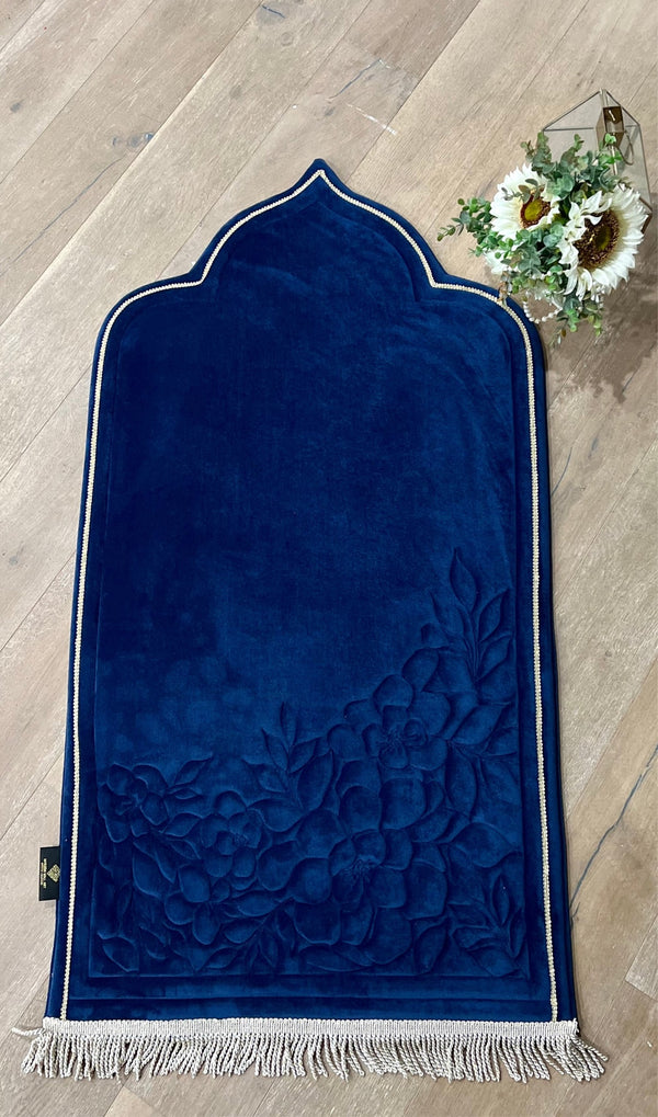 Luxury Floral Padded non-slip Prayer Mat with Tote Bag