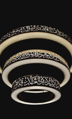 Illuminate with Faith: 3 Qul LED Ring Chandelier.