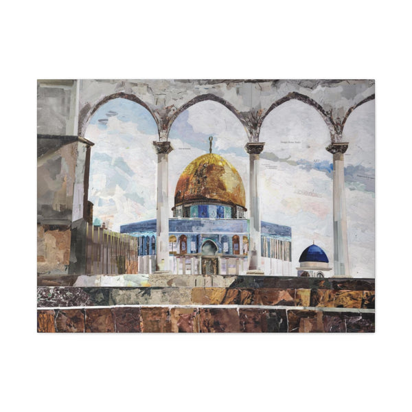 Dome of the Rock Horizontal Arches, Quality Canvas Wall Art Print, Ready to Hang Wall Art Home Decor