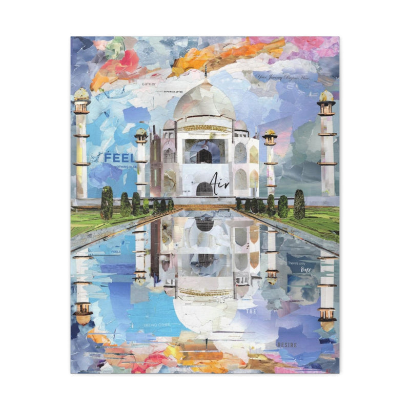 Colorful Taj Mahal, Quality Canvas Wall Art Print, Ready to Hang Wall Art Home Decor
