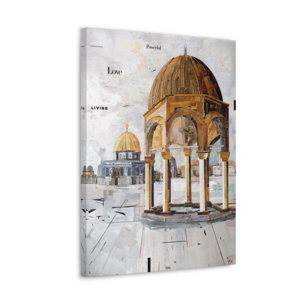 Cloudy Dome of the Rock, Quality Canvas Wall Art Print, Ready to Hang Wall Art Home Decor