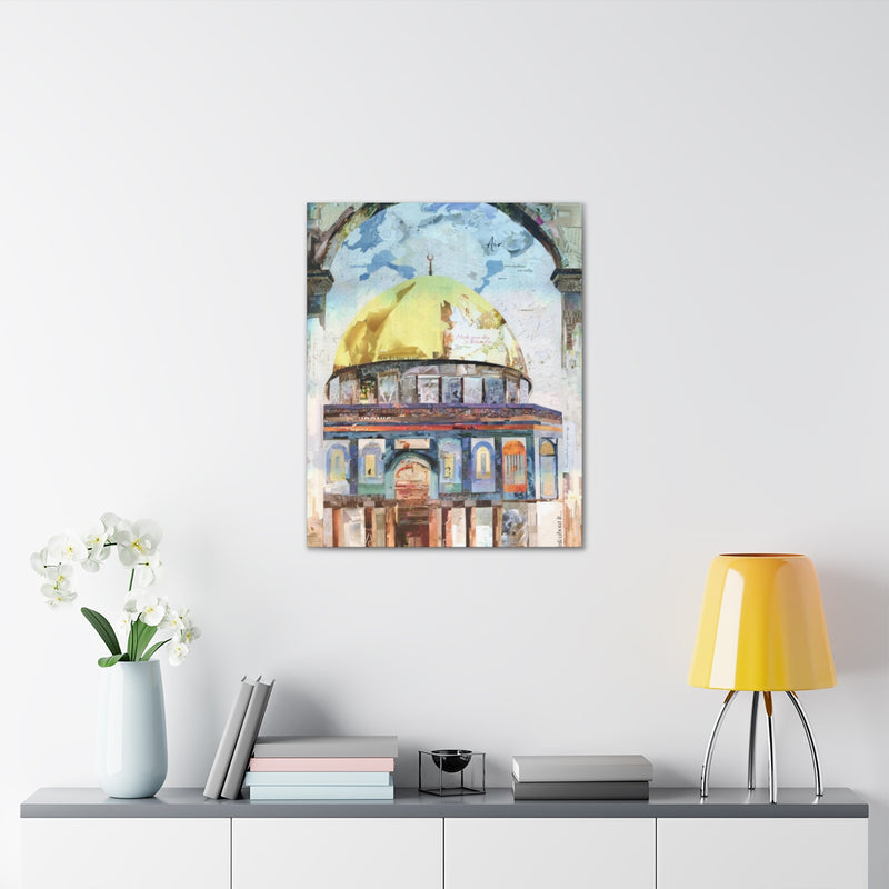 Golden Dome of the Rock, Quality Canvas Wall Art Print, Ready to Hang Wall Art Home Decor