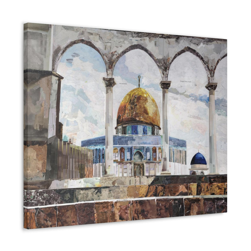 Dome of the Rock Horizontal Arches, Quality Canvas Wall Art Print, Ready to Hang Wall Art Home Decor