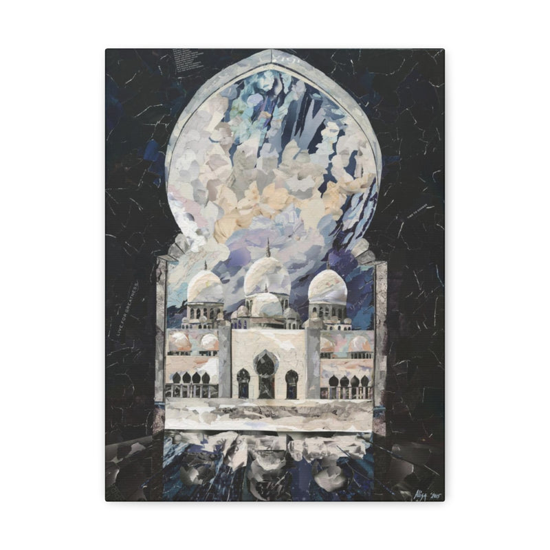 Sheikh Zayed Grand Mosque, Quality Canvas Wall Art Print, Ready to Hang Wall Art Home Decor