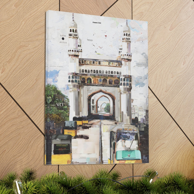 Charminar in Hyderabad, Quality Canvas Wall Art Print, Ready to Hang Wall Art Home Decor