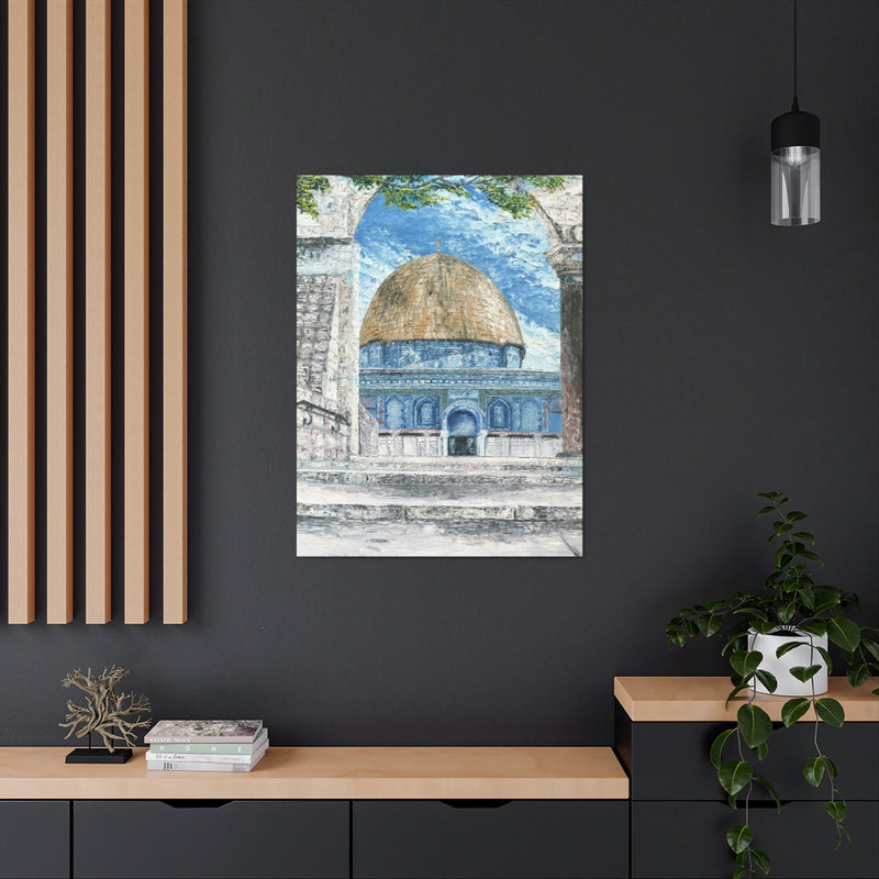 Dome of the Rock Arch, Quality Canvas Wall Art Print, Ready to Hang Wall Art Home Decor