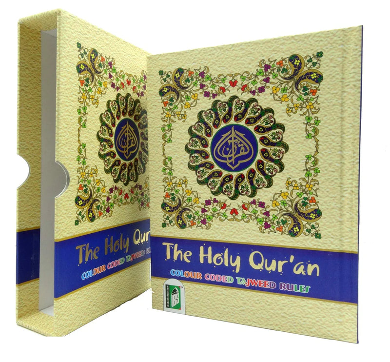 The Holy Quran colour coded tajweed Rules (Indo-Pak)- 14 x 20 cm Medium Size (15 Line)