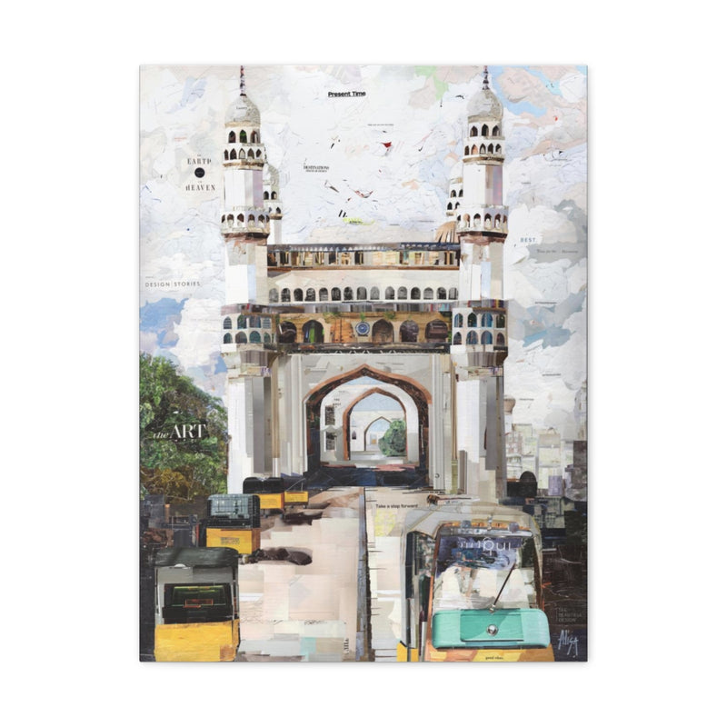 Charminar in Hyderabad, Quality Canvas Wall Art Print, Ready to Hang Wall Art Home Decor