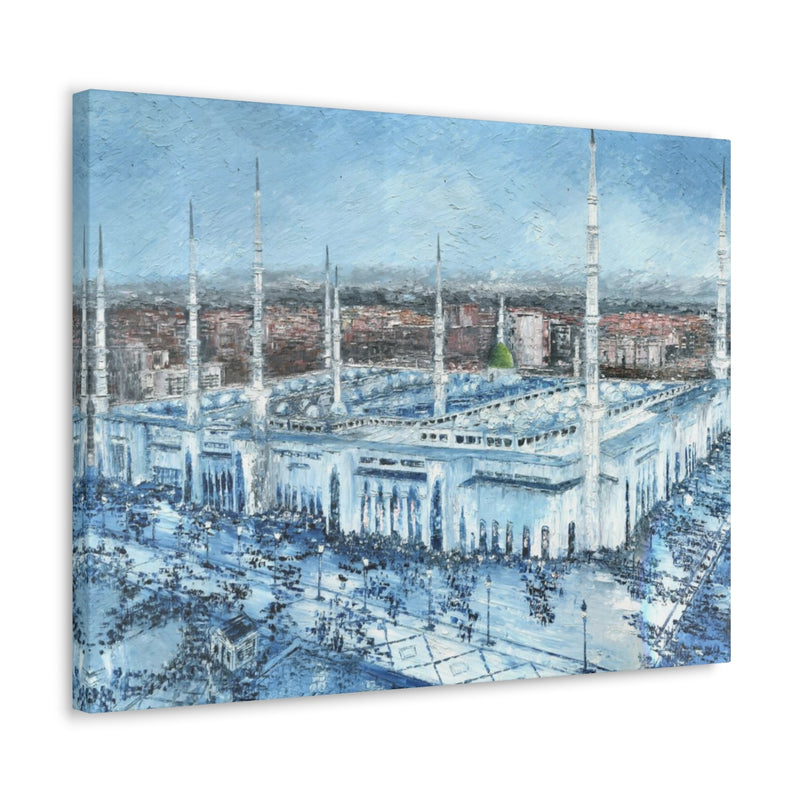 Madina in Blue, Quality Canvas Wall Art Print, Ready to Hang Wall Art Home Decor