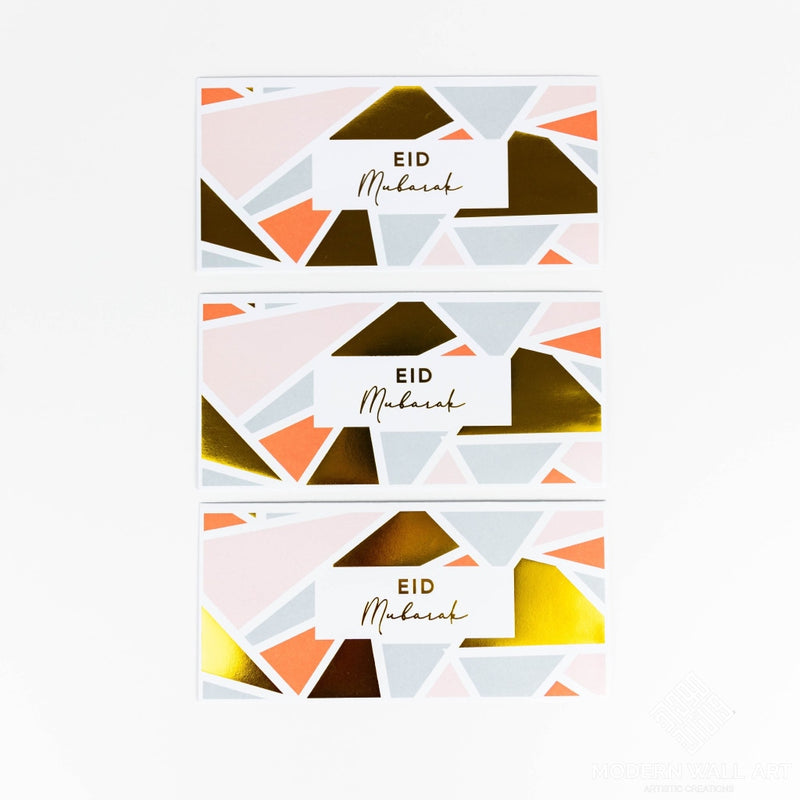 Abstract Eid Mubarak! Money Envelopes (Set Of 10) Decor