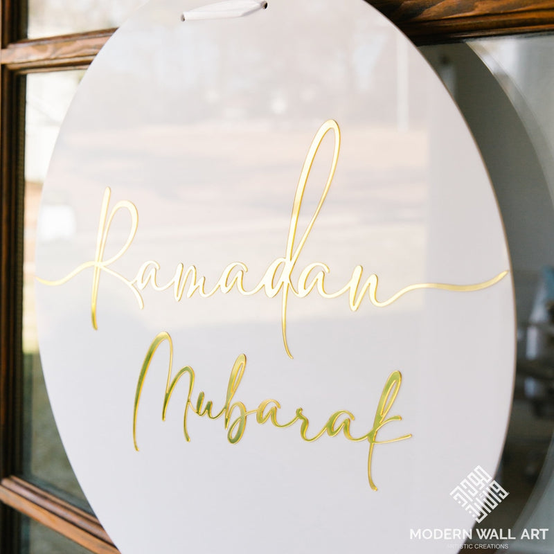 Acrylic Ramadan Mubarak Wreath Decor