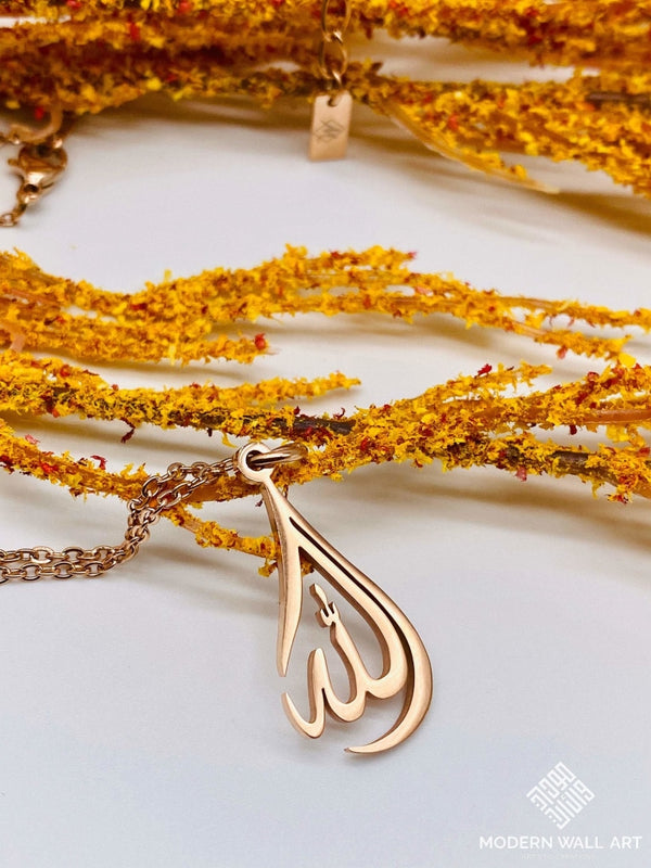 Allah Tear Drop Pendant Necklace | Women - Modern Wall Art