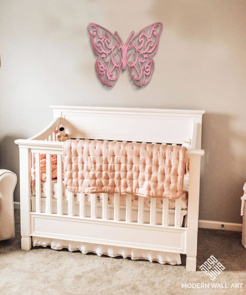 Baby Girl Room Crib Decor Haza Min Fadli Rabbi Modern Wall Art