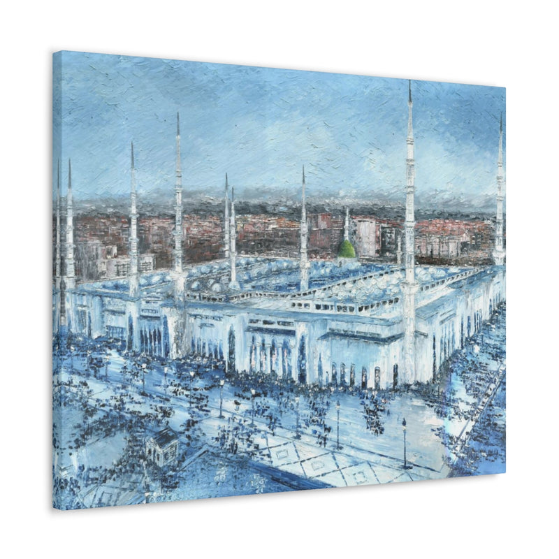 Madina in Blue, Quality Canvas Wall Art Print, Ready to Hang Wall Art Home Decor