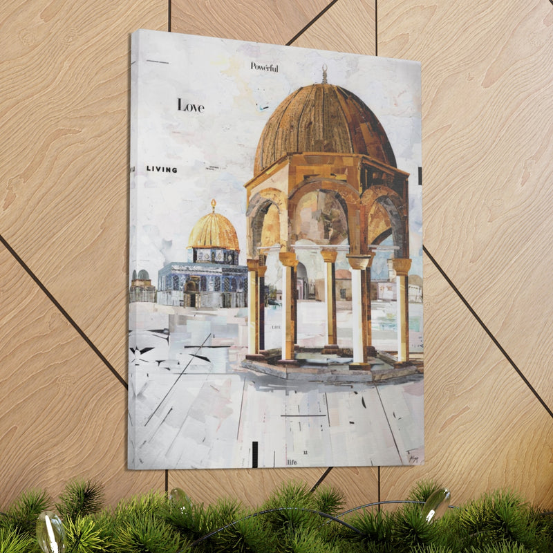 Cloudy Dome of the Rock, Quality Canvas Wall Art Print, Ready to Hang Wall Art Home Decor