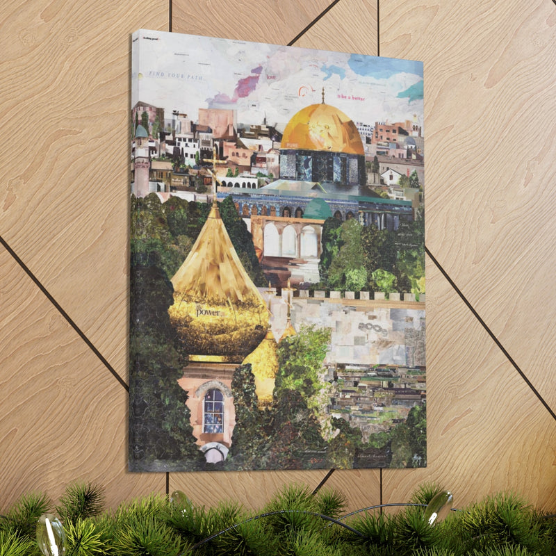 Peace in Jerusalem, Quality Canvas Wall Art Print, Ready to Hang Wall Art Home Decor
